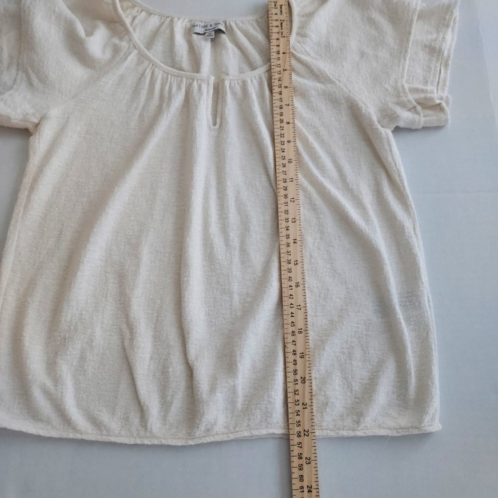 Madewell Texture & Thread Ruffle Short Sleeve Top - Picture 8 of 8